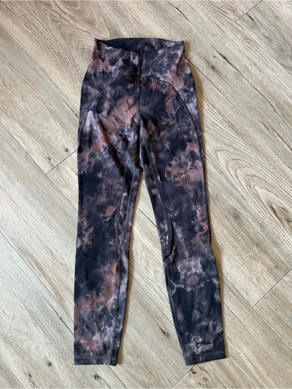 lululemon athletica Black & Brown Tie-Dye High-Rise Leggings